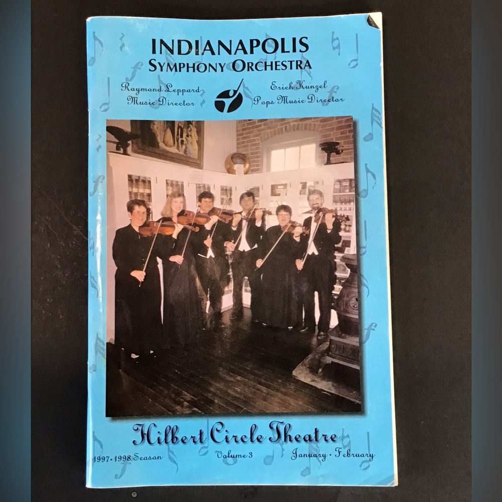 Marvin Hamlisch Autograph inside Indianapolis Symphony Orchestra Program